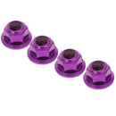 For RC HSP 122049 Aluminum Nylon Nut Purple For 1:10 Upgrade Parts 4 PCS