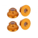 For RC HSP 122049 Aluminum Nylon Nut Gold 1:10 Upgrade Parts Pack of 4