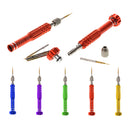 Replacement Bits For 5-In-1 Screwdriver/Nut Driver Tools T5,T6,1.2,1.5,0.8 Kit for NoteBook/MP3/4/iPod Red
