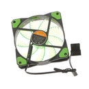 12cm LED 15 Lamp Holder Fan PC Case Fan Computer Gaming CPU Cooler Green