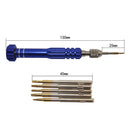 Professional5 in 1 Precision Screwdriver Set For Phone Mobiles T5,T6,1.2,1.5,0.8 Blue