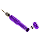 Professional Mini 5 In 1 Aluminium Fix Magnetic Phone Repair Opening Tool Screwdriver Set for Smartphone/MarBook Purple