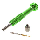 Replacement Bits For 5-In-1 Screwdriver/Nut Driver Tools T5,T6,1.2,1.5,0.8 Kit for NoteBook/MP3/4/iPod Green