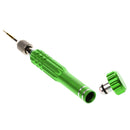 Replacement Bits For 5-In-1 Screwdriver/Nut Driver Tools T5,T6,1.2,1.5,0.8 Kit for NoteBook/MP3/4/iPod Green
