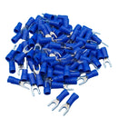 100x Blue Insulated 4.3mm Fork Connector Electrical Terminals Cable Wire