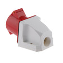 4 Pin Angled Surface Wall Socket 380V 3P+E Waterproof IP44 32A Red