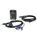 2-Port USB VGA KVM Switch Box+Cables for Computer Sharing Monitor Keyboard