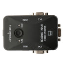 2-Port USB VGA KVM Switch Box+Cables for Computer Sharing Monitor Keyboard