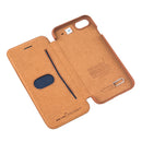 5.5'' Fashionable Card Slot Design Wallet Flip Case Cover COMPATIBLE FOR IPhone 7 Protective Cover Brown