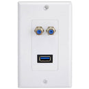 USB 3.0 VGA Component Composite Audio Video Wall Face Plate Panel