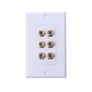 6 Binding Post HDMI Audio Wall Face Plate