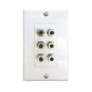 6 Binding Post HDMI Audio Wall Face Plate