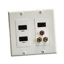 1080P 3HDMI 3RCA Composite Audio Video Distribution Wall Face Plate Panel