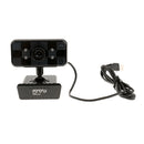 Black-Clip-on HD 12 Megapixels USB Webcam With Microphone for Computer PC Plug and Play Noise Cancellation ABS Plastic