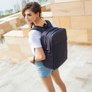 Fashionable Basic Business Travel Style Multipurpose Backpack Laptop Storage Holder Bag Gift Grey 15.6 Inch