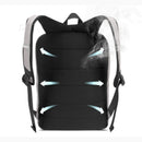 Fashionable Basic Business Travel Style Multipurpose Backpack Laptop Storage Holder Bag Gift Grey 15.6 Inch