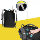 Fashionable Basic Business Travel Style Multipurpose Backpack Laptop Storage Holder Bag Gift Grey 15.6 Inch