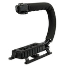 Universal Stabilizer C-Shape Bracket Video Handheld Grip fit for Canon Nikon DSLR DV Camera Black