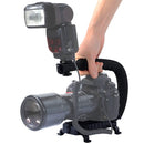 Universal Stabilizer C-Shape Bracket Video Handheld Grip fit for Canon Nikon DSLR DV Camera Black