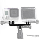 Double-Bracket B2 Way Double Monopod Mount Adapter for GoPro Hero 4 3+ 3Sports Cameraridge Tripod Monopod Mount Adapter for GoPro Hero 3 4 Camera