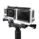 Double-Bracket B2 Way Double Monopod Mount Adapter for GoPro Hero 4 3+ 3Sports Cameraridge Tripod Monopod Mount Adapter for GoPro Hero 3 4 Camera