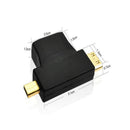 3 in 1 Mini + Micro Male HDMI to HDMI Female Adapter