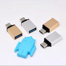 High Speed USB3.1 Type-C Male to USB Female Converter Connector Adapter Silver