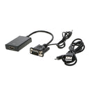 VGA Male to HDMI Female Converter w/ Audio Adapter 1080P Signal Output Black