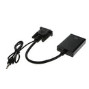 VGA Male to HDMI Female Converter w/ Audio Adapter 1080P Signal Output Black