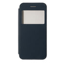 Luxury Flip Cover PU Leather Phone Case w View Window for iPhone 7 Blue