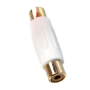 White RCA Female to Female Coupler Joiner AV/Audio/Video Cable Connector Pack of 1PC