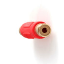 Red Audio Video Connector 1 RCA AV Coupler Adapter 1RCA Female to Female Pack of 1PC