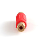 Red Audio Video Connector 1 RCA AV Coupler Adapter 1RCA Female to Female Pack of 1PC