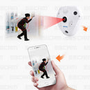 EU Plug Escam Shark QP180 CCTV IP Camera 1.3MP Fisheye IR Night Vision White