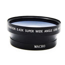0.43X Wide Angle Lens with Macro Lens for 72MM Cannon DSLR Camera Lens Black