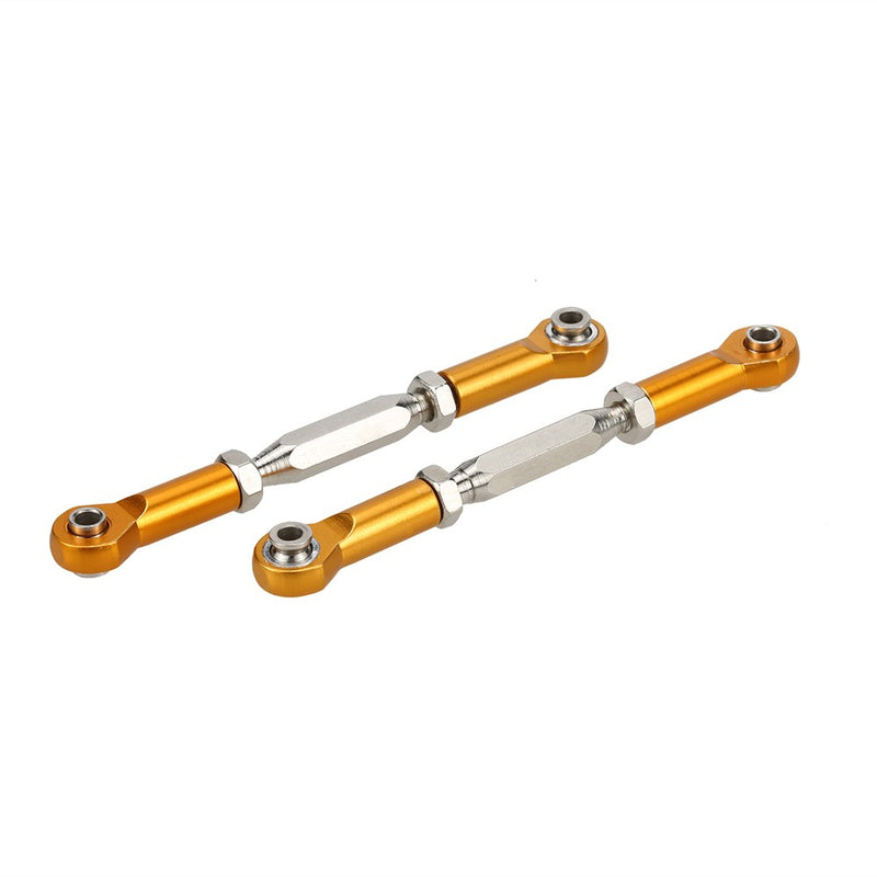 1/10 Alloy Adjustable Front/Rear Pulling Rods Pull Arms Servo Link RC Gold