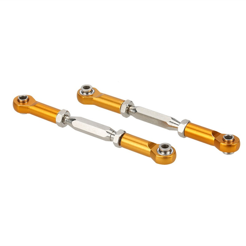 1/10 Alloy Adjustable Front/Rear Pulling Rods Pull Arms Servo Link RC Gold