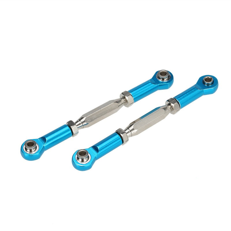 1/10 Alloy Adjustable Front/Rear Pulling Rods Pull Arms Servo Link RC Blue