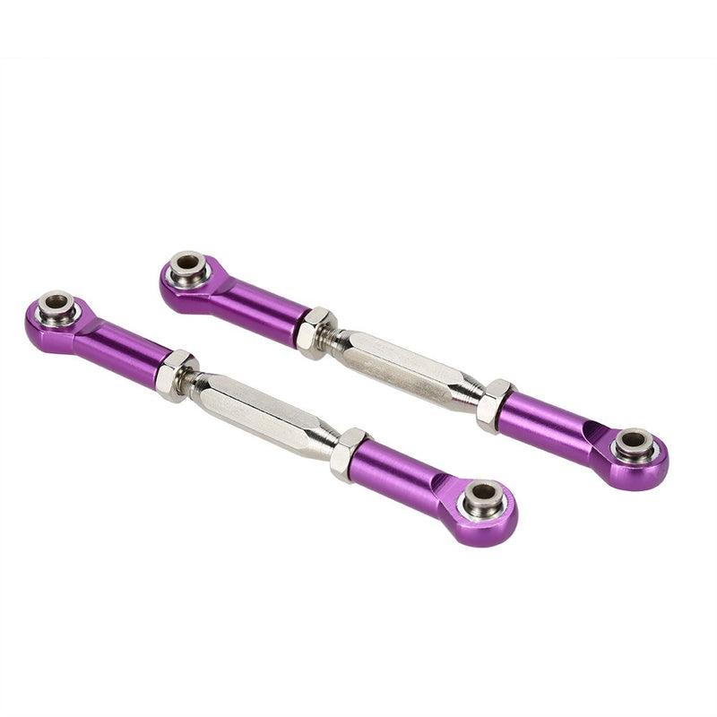 1/10 Alloy Adjustable Front/Rear Pulling Rods Pull Arms Servo Link RC Purple