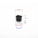 Miniature E Scooter Mini On Off Round SPST Rocker Switch 250v 6a 1pole 2pin