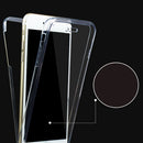 Crystal Housing Hybrid Back + Front Cover Case for iPhone 7Clear Blue