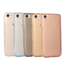Durable Phone Cover Shockproof Hybrid Cover Front Back Cover Full Coverage TPU Cover for iPhone 7 Plus Clear Gold