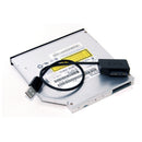 USB 2.0 to 13Pin SATA Laptop CD/DVD Rom Optical Drive Adapter Cable Black