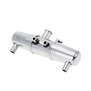 18001P Dual Exhaust Joint tubing For HPI 1:8 Nitro Savage 4.6 5.9 Silver