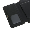Wallet Case 18 Card Slots Stand Flip Wallet Case Cover for iPhone 7 Plus Black