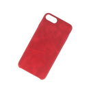 Thin PU Leather Back Skin Case Cover For iPhone 7 Plus Red