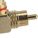 1/4" 6.3mm Plug to Brass RCA 90 Degree Right Angle Connector AV Video Audio Plug Adapters Male to Female