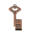 USB 2.0 Retro Love Heart Key Flash Memory Stick Drive Storage U Disk 4GB