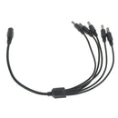 5 Port Splitter Cable CCTV Security Camera Power Supply Adapter Cable Black
