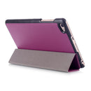 Ultra Slim Tri-Fold Leather Case for 8'' Huawei MediaPad M2 Tablet Purple